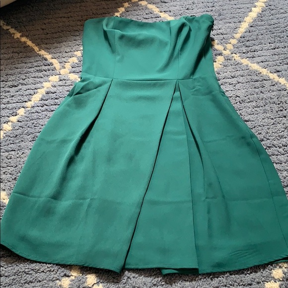 NWOT 19 Cooper Hunter Green Strapless Dress - Picture 3 of 4